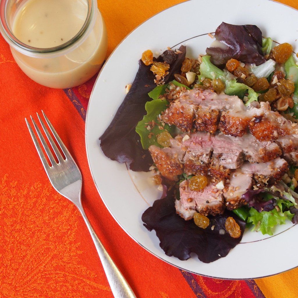 Salad with Grilled Duck Breast | asavoryplate.com